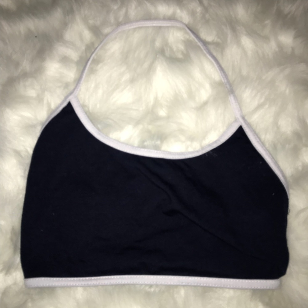 Tiny blue and white crop